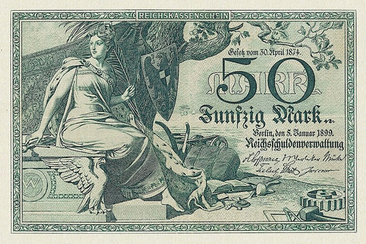Replica 1899 Germany 5 Mark Banknote