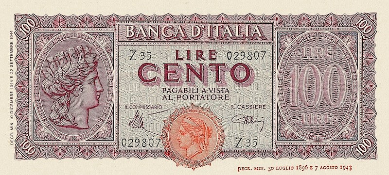 “Italy Italia Turrita Issue 500 Lire replica P.76 banknote”
