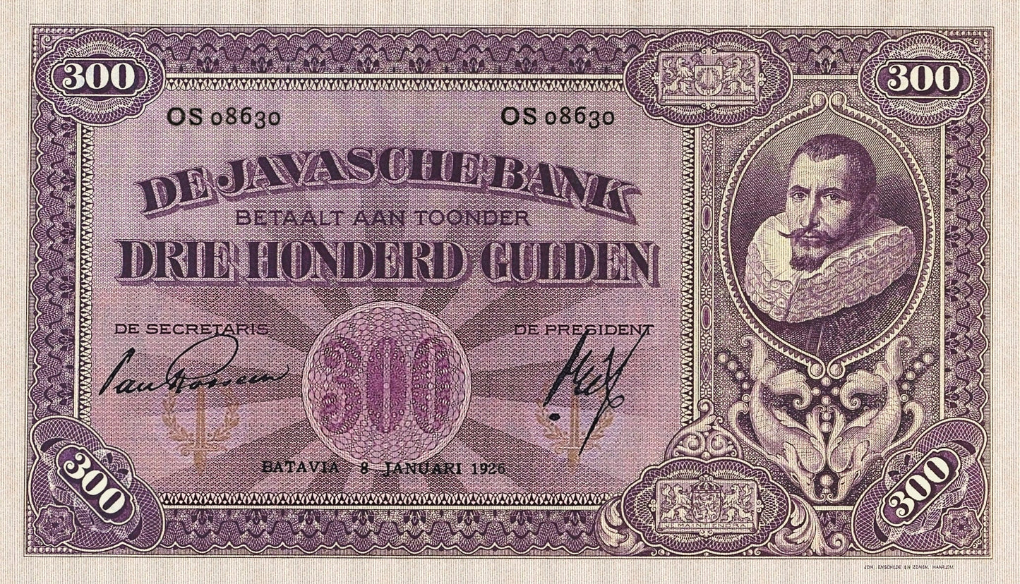Netherlands Indies (Indonesia), De Javasche Bank 5 - 1000 Gulden, 1925, P.69 - P.77, Complete Set REPLICA My Store