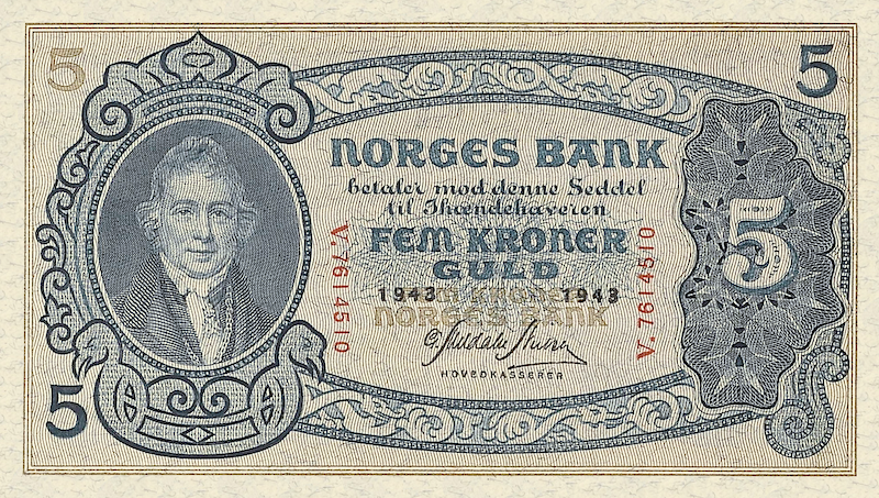 Norway, Norges Bank, Christie Issue 5 - 1000 Kroner, 1901 - 1945, P.7 - P.12 REPLICA My Store
