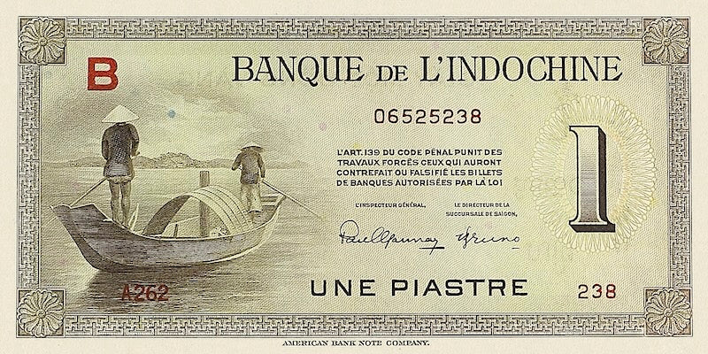 French Indo-China, Banque de l'Indochine, 1, 10, 50 & 100 Piastres, 1945, P.76 - P.80, Complete Set REPLICA My Store