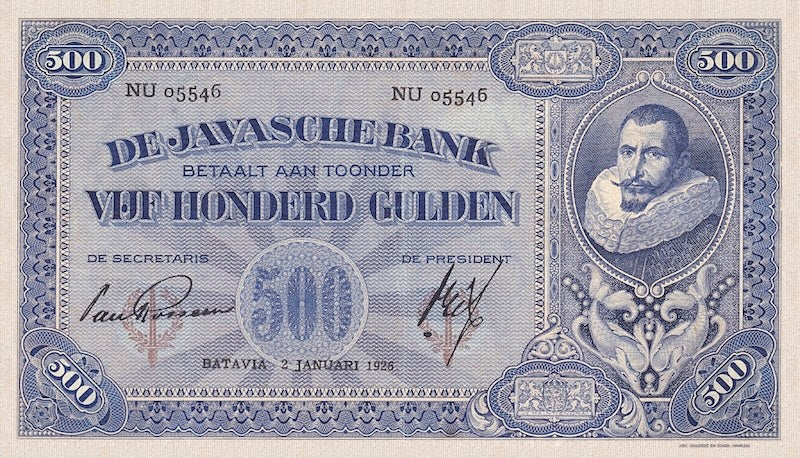 Netherlands Indies (Indonesia), De Javasche Bank 5 - 1000 Gulden, 1925, P.69 - P.77, Complete Set REPLICA My Store