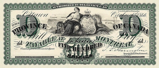 Province of Canada, 1 - 500 Dollars, 1866, P.1 - P.7A, Complete Set REPLICA My Store