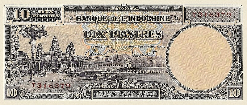 French Indo-China, Banque de l'Indochine, 1, 10, 50 & 100 Piastres, 1945, P.76 - P.80, Complete Set REPLICA My Store