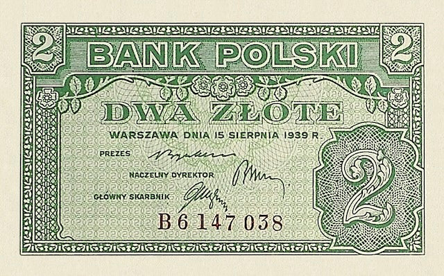 Poland, Government in Exile, Bank Polski, 1 - 500 Zlotych, 1939, P.79 - P.88, Complete Set REPLICA Old Currency Replicas