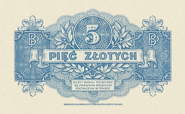 Poland, Government in Exile, Bank Polski, 1 - 500 Zlotych, 1939, P.79 - P.88, Complete Set REPLICA Old Currency Replicas