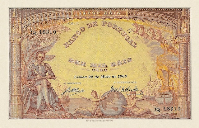 Portugal Banco de Portugal 5 Mil Reis 1898 reproduction note
