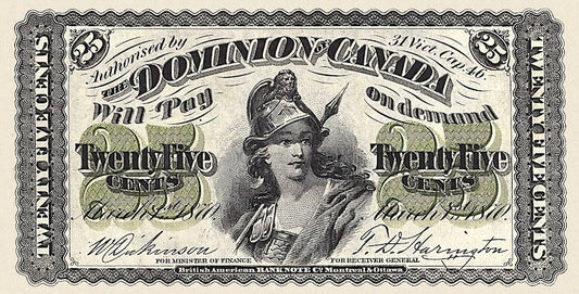 Dominion of Canada, 25 Cents, Shinplaster Issues, 1870 - 1923, P.8 - P.11, Complete Set REPLICA My Store