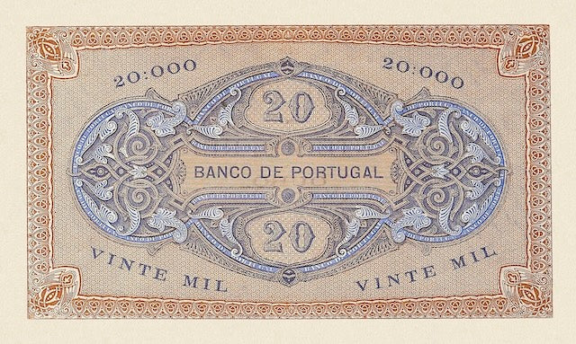 Portugal 1898 10 Mil Reis collectible replica banknote design