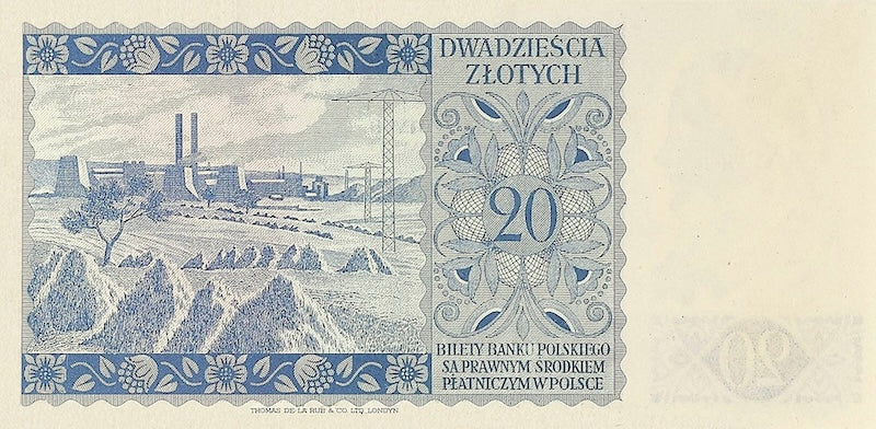 Poland, Government in Exile, Bank Polski, 1 - 500 Zlotych, 1939, P.79 - P.88, Complete Set REPLICA Old Currency Replicas