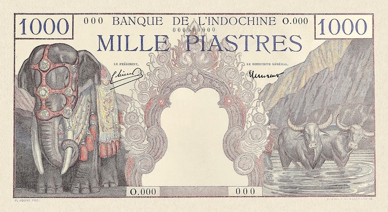 “French Indo-China replica 1000 Piastres P.84 banknote”