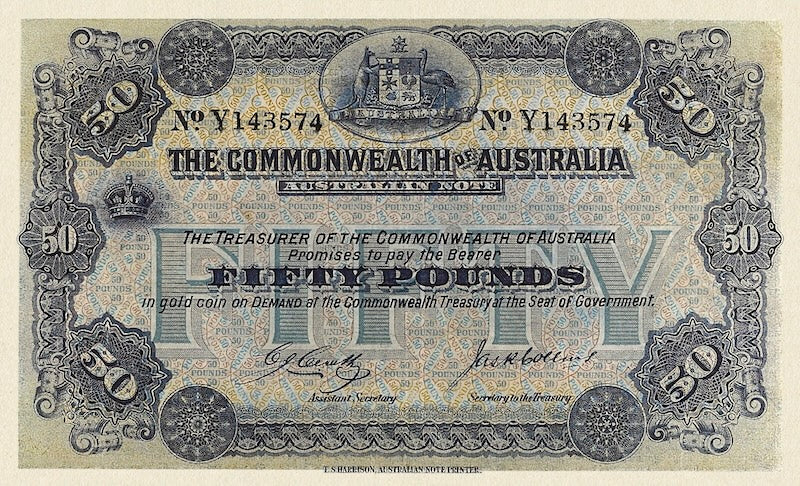 Australia, Treasury Issues, 1/2 Sovereign, 1 - 100 Pounds, 1913 - 1918, P.3 - P.9, Complete Set REPLICA My Store