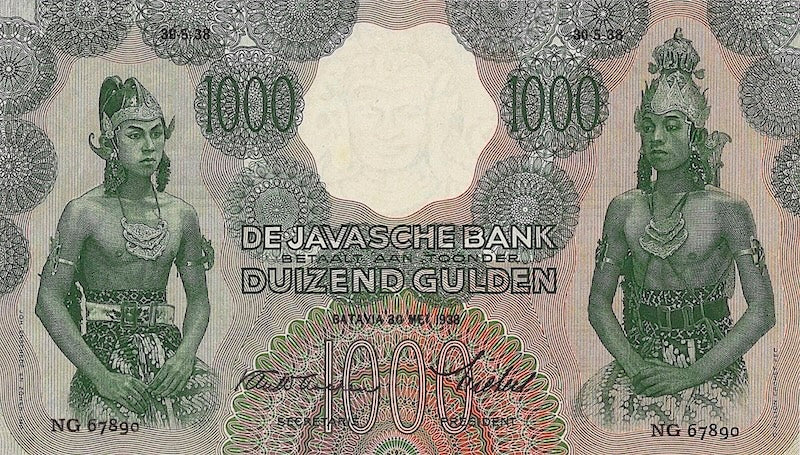 Netherlands Indies (Indonesia), De Javasche Bank 5 - 1000 Gulden, 1938, P.78 - P.85 REPLICA My Store