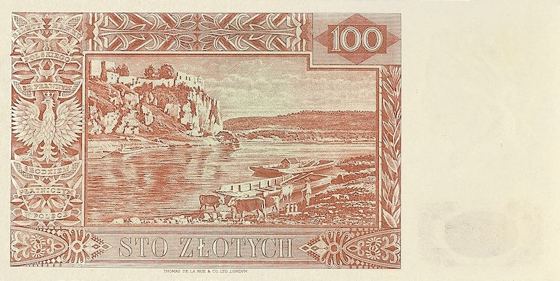 Poland 1939 20 Zlotych replica note collectible design