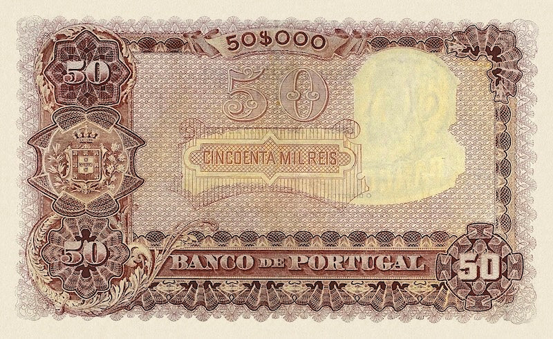 Portugal 1903 Banco de Portugal 20 Mil Reis reproduction note