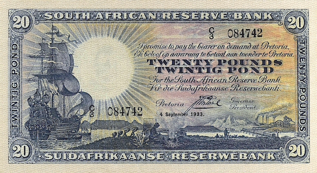 South Africa, 10 Shillings, 1 - 100 Pounds, 1928 - 1947, P.82 - P.89, Complete Set REPLICA My Store