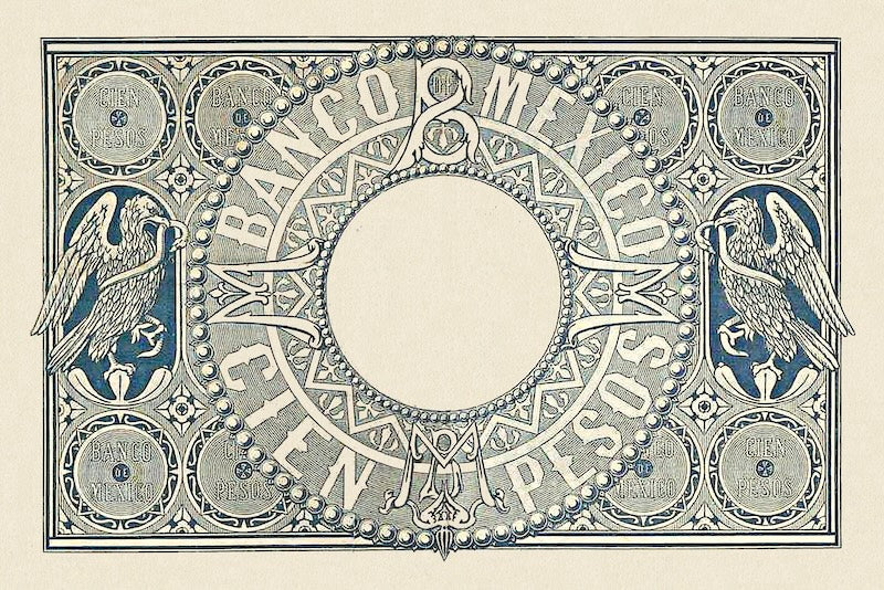 Mexico, Empire Maximilian, Banco de Mexico, 10 - 200 Pesos, 1866, P.7 - P.10, Complete Set REPLICA My Store