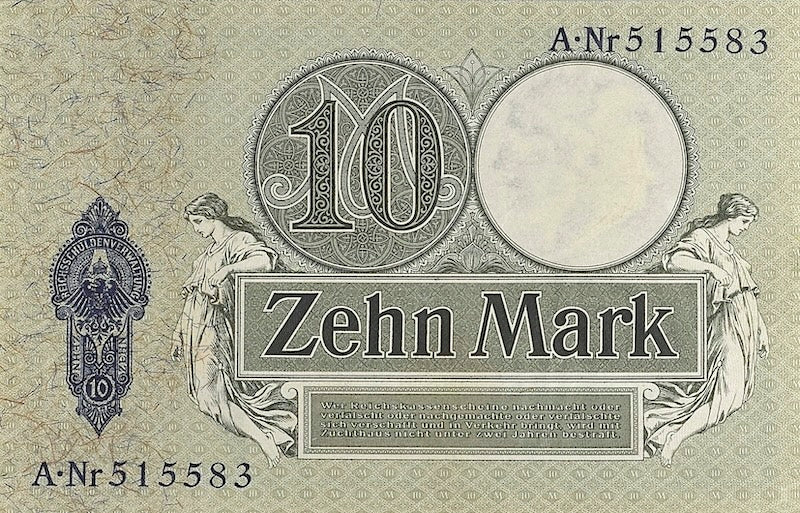 Vintage German Rentenbankschein Banknote Set