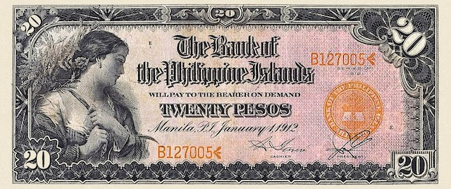 Philippine Islands (United States), 5 - 200 Pesos, 1912, P.7 - P.12, Complete Set REPLICA My Store