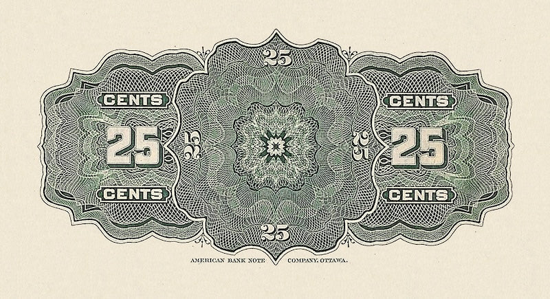 Dominion of Canada, 25 Cents, Shinplaster Issues, 1870 - 1923, P.8 - P.11, Complete Set REPLICA My Store