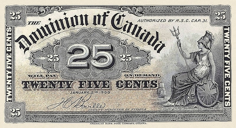 Dominion of Canada, 25 Cents, Shinplaster Issues, 1870 - 1923, P.8 - P.11, Complete Set REPLICA My Store