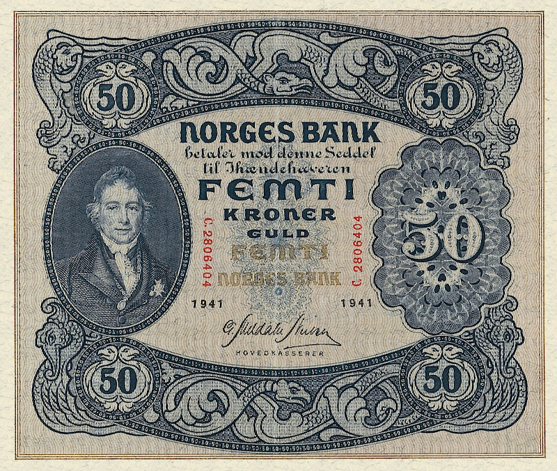Norway, Norges Bank, Christie Issue 5 - 1000 Kroner, 1901 - 1945, P.7 - P.12 REPLICA My Store