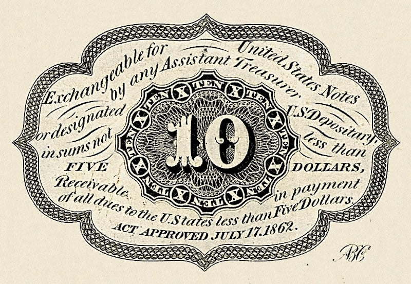 United States, Fractional First & Second Issues, 5 - 50 Cents, 1862 - 1863, P.97 - P.104, Complete Set REPLICA My Store