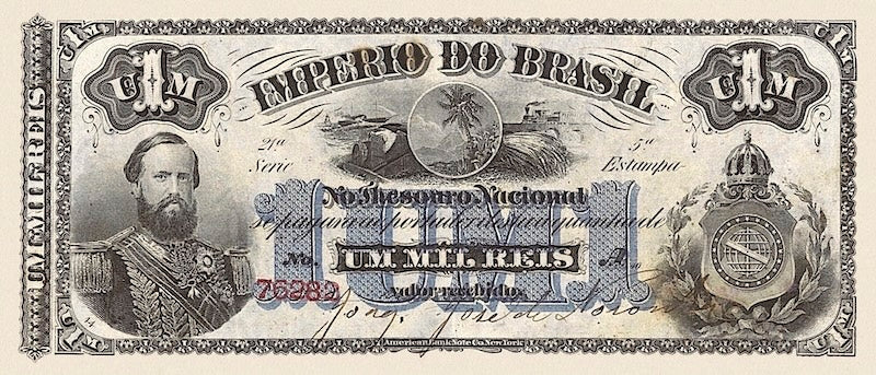Brazil, Imperio do Brasil, Dom Pedro II,  1 Mil - 500 Mil Reis, 1870 - 1885, P.A244 - P.A249, Complete Set REPLICA My Store