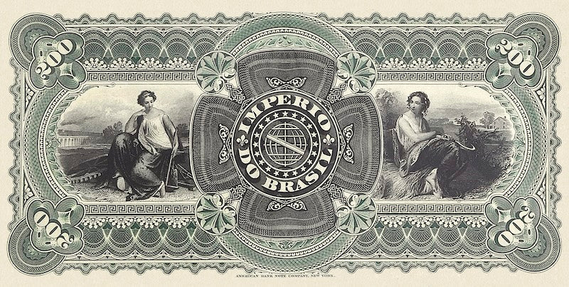 Brazil, Imperio do Brasil, Dom Pedro II,  1 Mil - 500 Mil Reis, 1870 - 1885, P.A244 - P.A249, Complete Set REPLICA My Store