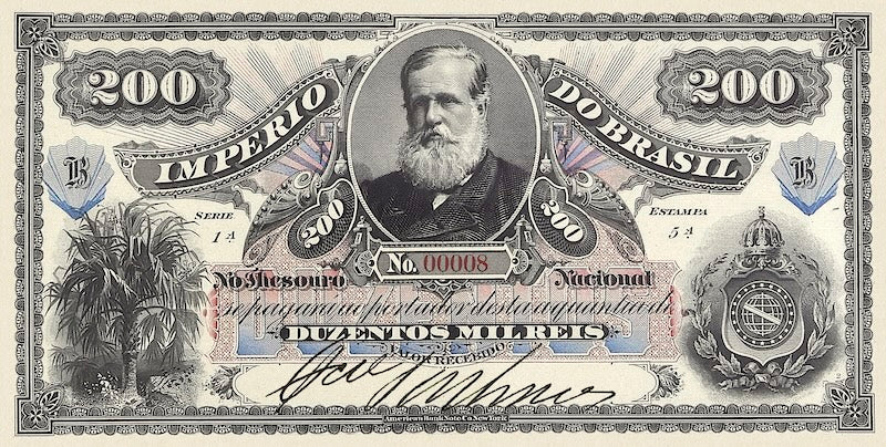 Brazil, Imperio do Brasil, Dom Pedro II,  1 Mil - 500 Mil Reis, 1870 - 1885, P.A244 - P.A249, Complete Set REPLICA My Store