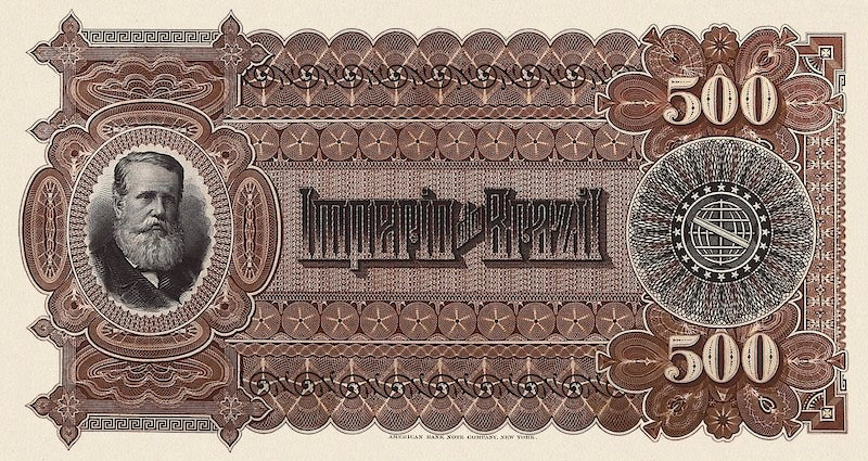 Brazil, Imperio do Brasil, Dom Pedro II,  1 Mil - 500 Mil Reis, 1870 - 1885, P.A244 - P.A249, Complete Set REPLICA My Store