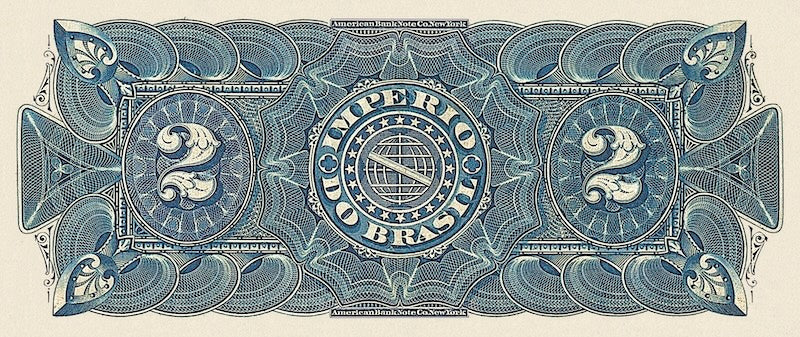 Brazil, Imperio do Brasil, Dom Pedro II, 1 Mil & 2 Mil Reis, 1868 - 1889, P.A250 - P.A251, REPLICA My Store