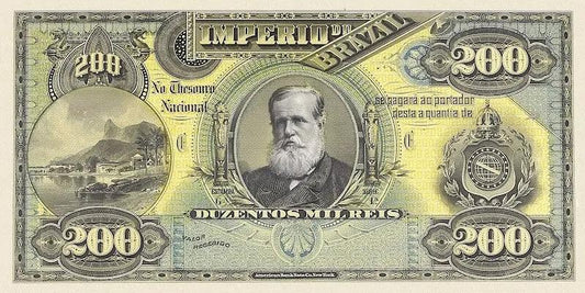Brazil, Imperio do Brasil, Dom Pedro II, 50 Mil & 200 Mil Reis, 1868 - 1889, P.A253 - P.A254, REPLICA My Store