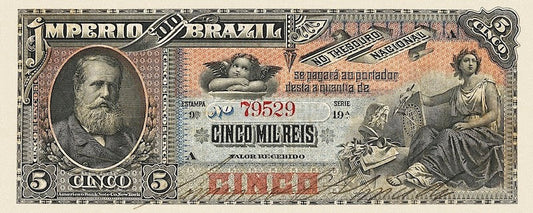 Brazil, Imperio do Brasil, Dom Pedro II, 5 Mil Reis, 1888, P.A264, REPLICA My Store