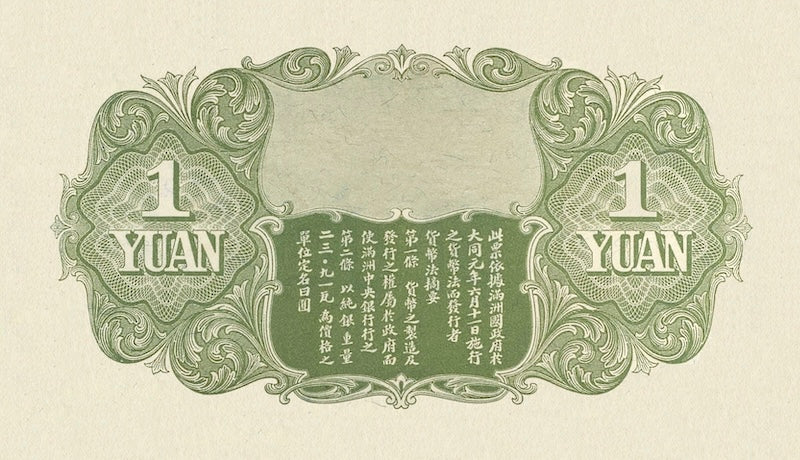 Manchukuo (Manchuria), Imperial Japan, 5 Jiao - 100 Yuan, 1932, P.J128 - P.J124, Complete Set REPLICA My Store