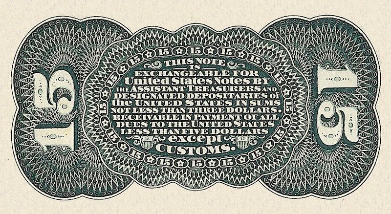 United States, Fractional, 15 Cents, 1863, P.NL (Unissued), REPLICA My Store