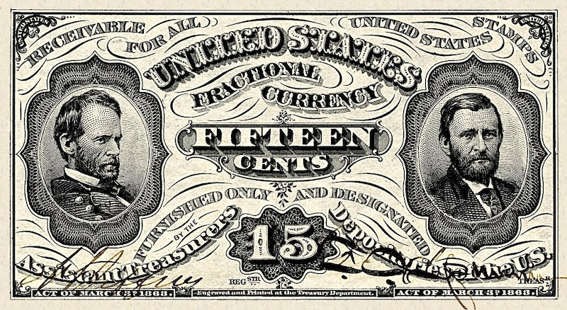 United States, Fractional, 15 Cents, 1863, P.NL (Unissued), REPLICA My Store