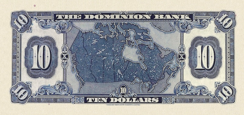 Dominion of Canada, The Dominion Bank 5 - 100 Dollars, 1931, Complete Set REPLICA My Store