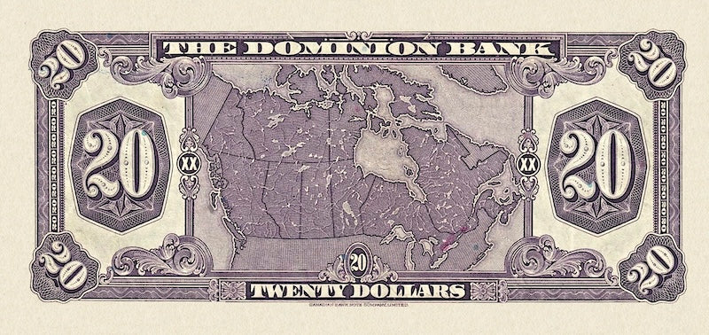 Dominion of Canada, The Dominion Bank 5 - 100 Dollars, 1931, Complete Set REPLICA My Store