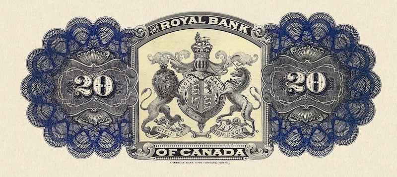 Replica 10 Dollar Royal Bank of Canada Note