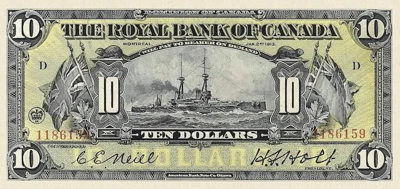 Dominion of Canada, The Royal Bank 5 - 100 Dollars, 1913,  P.S1378 - P.S1382, Complete Set REPLICA My Store