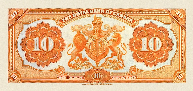 Dominion of Canada, The Royal Bank 5 - 100 Dollars, 1927, P.S1383 - P.S1387, Complete Set REPLICA My Store