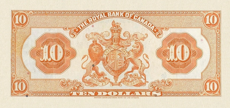 Dominion of Canada, The Royal Bank 5, 10 & 20 Dollars, 1935, P.S1391 - P.S1393, Complete Set REPLICA My Store