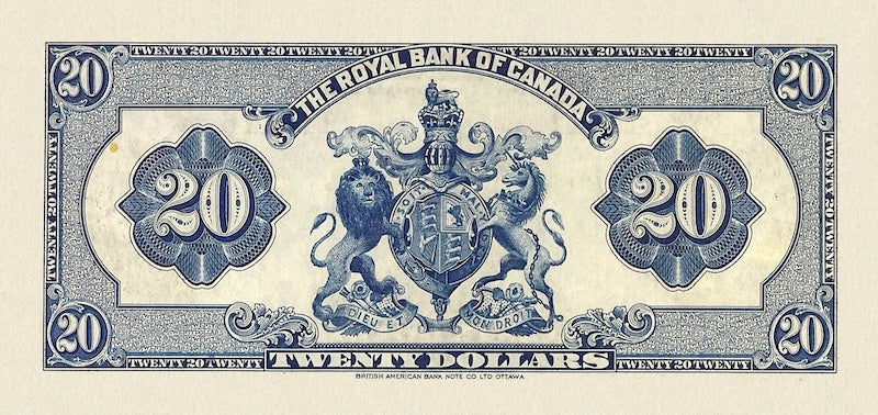 Dominion of Canada, The Royal Bank 5, 10 & 20 Dollars, 1935, P.S1391 - P.S1393, Complete Set REPLICA My Store