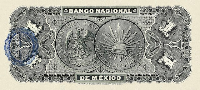 Mexico, Banco Nacional de Mexico, 50 Centavos, 1 - 1000 Pesos, 1913, P.S254 - P.S263, Complete Set REPLICA My Store