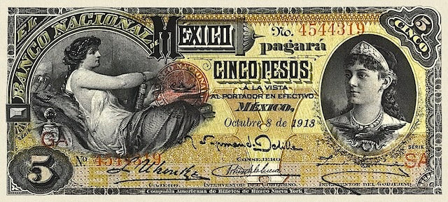 Mexico, Banco Nacional de Mexico, 50 Centavos, 1 - 1000 Pesos, 1913, P.S254 - P.S263, Complete Set REPLICA My Store