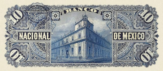 Mexico, Banco Nacional de Mexico, 50 Centavos, 1 - 1000 Pesos, 1913, P.S254 - P.S263, Complete Set REPLICA My Store