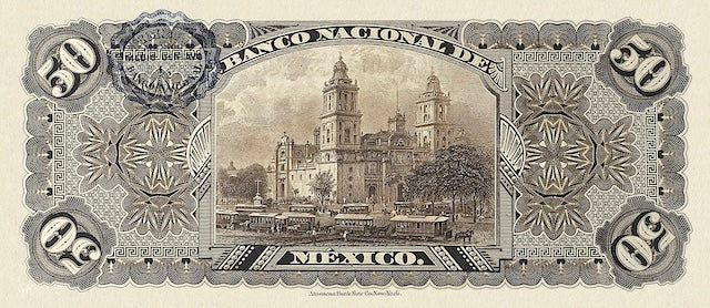 Mexico, Banco Nacional de Mexico, 50 Centavos, 1 - 1000 Pesos, 1913, P.S254 - P.S263, Complete Set REPLICA My Store