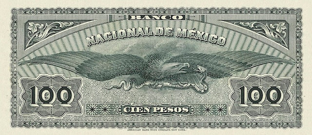 Mexico, Banco Nacional de Mexico, 50 Centavos, 1 - 1000 Pesos, 1913, P.S254 - P.S263, Complete Set REPLICA My Store