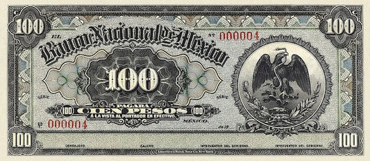 Mexico, Banco Nacional de Mexico, 100 Pesos, 1913, P.S261A REPLICA My Store